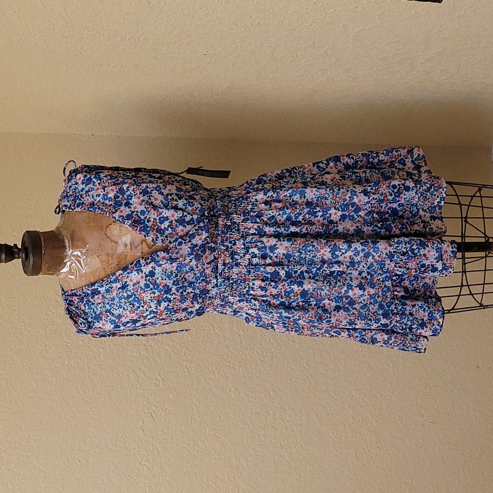 BCBG PARIS CHIFFON FLORAL DRESS SIZE S